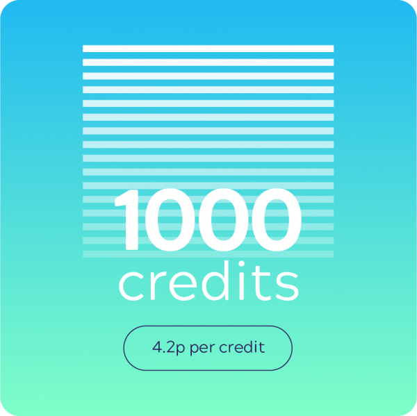 1000 SMS credits